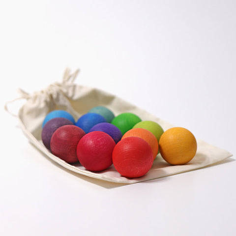 Grimm's Wooden Rainbow Balls in Box