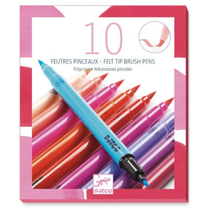 Djeco Felt Tip Brush Pens- Pinks