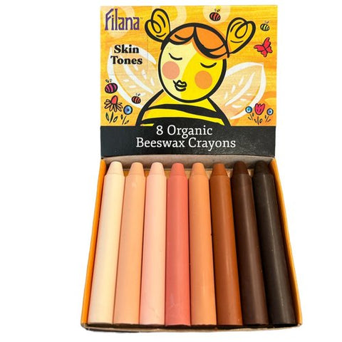 Filana Organic Beeswax Crayons, Skin Tones Sticks-8