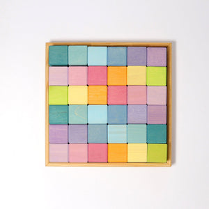 Grimm's Wooden Square Mosaic Block Puzzle Pastel