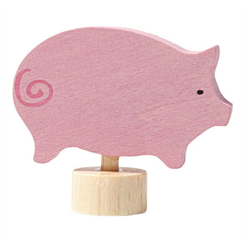 Grimm's Candle Holder Decoration-Pink Pig