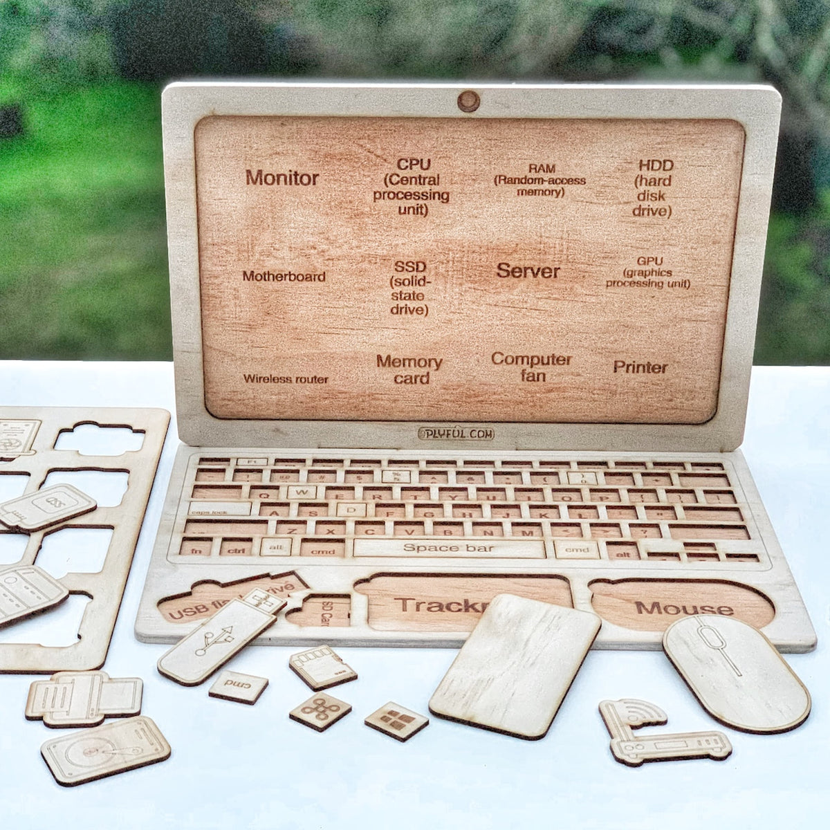Plywood My First Laptop Puzzle – Play to Learn